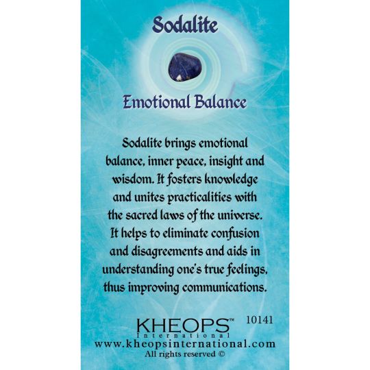 Gemstone Properties Info Card   Sodalite (each)
