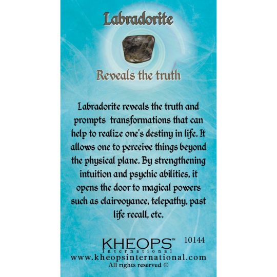 Gemstone Properties Info Card Labradorite (each)