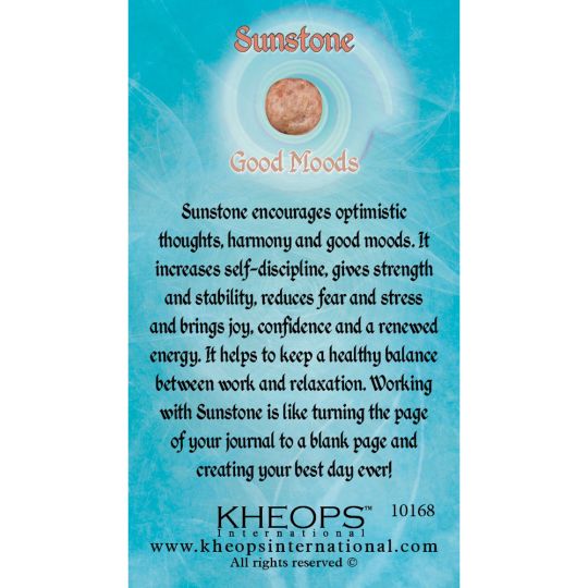 Gemstone Properties Info Card Sunstone (Each)