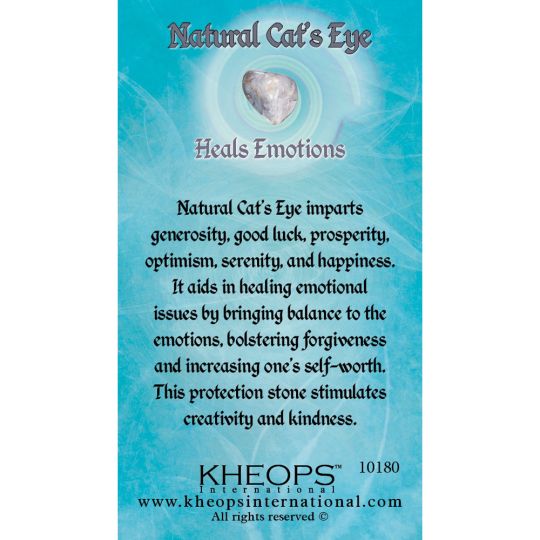 Gemstone Properties Info Card Natural Cat's Eye (each)