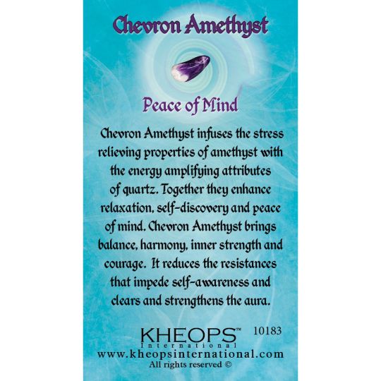 Gemstone Properties Info Card Chevron Amethyst(each)