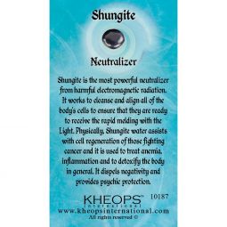 Gemstone Properties Info Card Shungite (each)