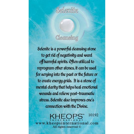 Gemstone Properties Info Card Selenite (each)