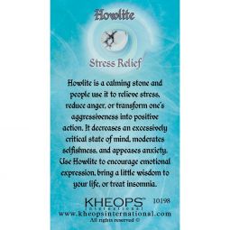Gemstone Properties Info Card Howlite (each)