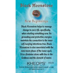 Gemstone Properties Info Card - Black Moonstone (Each)