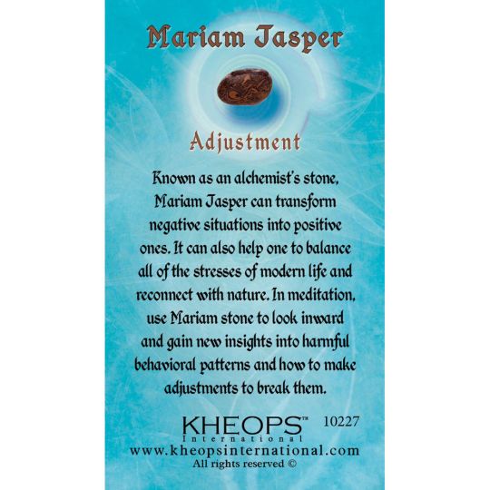 Gemstone Properties Info Card - Mariam Jasper (Each)