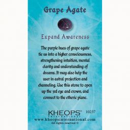 Gemstone Properties Info Card - Grape Agate (Each)