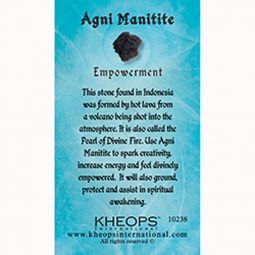 Gemstone Properties Info Card Agni Manitite (each)