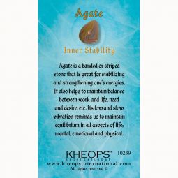 Gemstone Properties Info Card Agate (each)