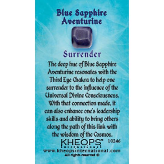 Gemstone Properties Info Card Blue Sapphire Aventurine (Each)