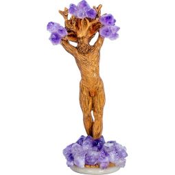 Polyresin Forest Tree God Statue - Amethyst Clusters (Each)