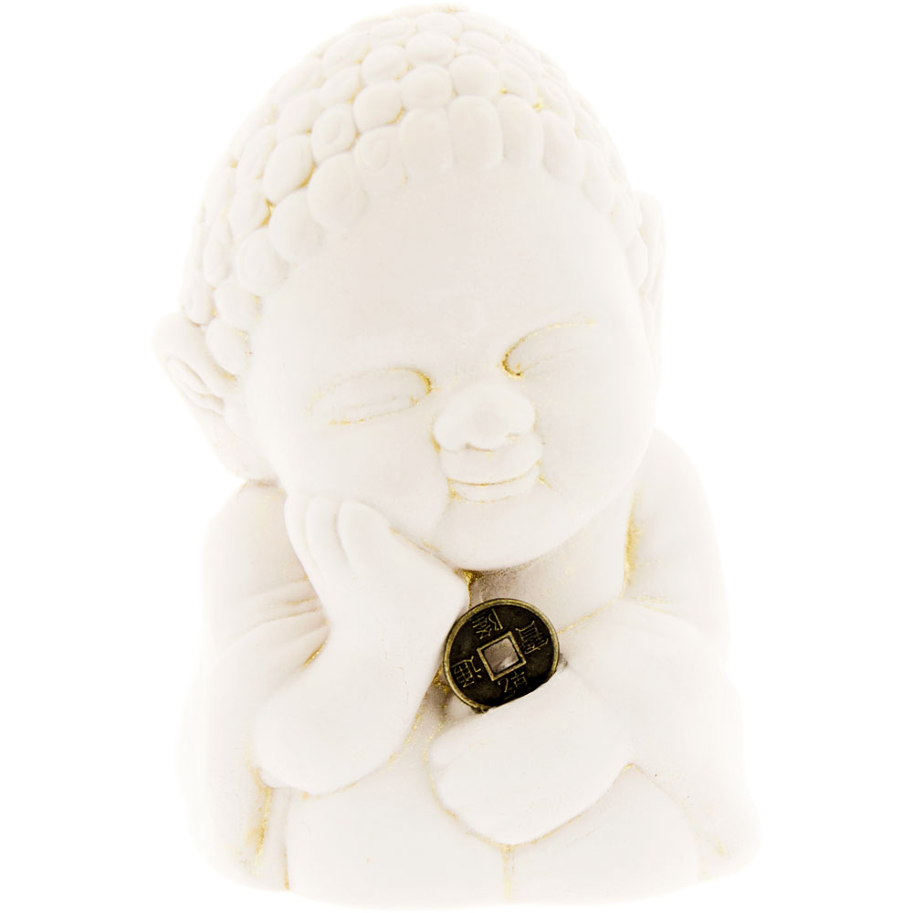 Gypsum Cement Buddha FIGURINE - Prosperity (Each)