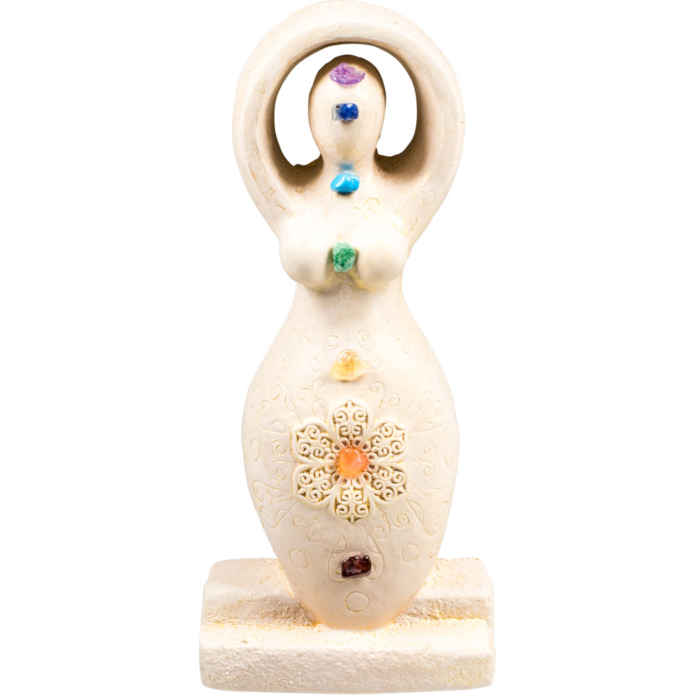 Gypsum Cement Goddess FIGURINE - Chakras (Each)