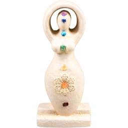 Gypsum Cement Goddess Figurine - Chakras (Each)