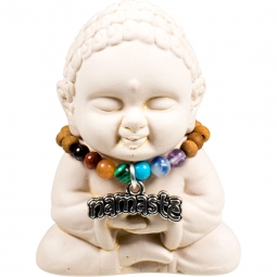 Gypsum Cement Buddha Figurine - Chakra Namaste (Each)