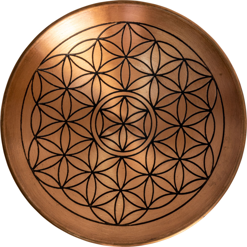Copper Engraved Plate - FLOWER of Life (Each)