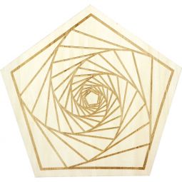 Wood Crystal Grid - Spiral (Each)