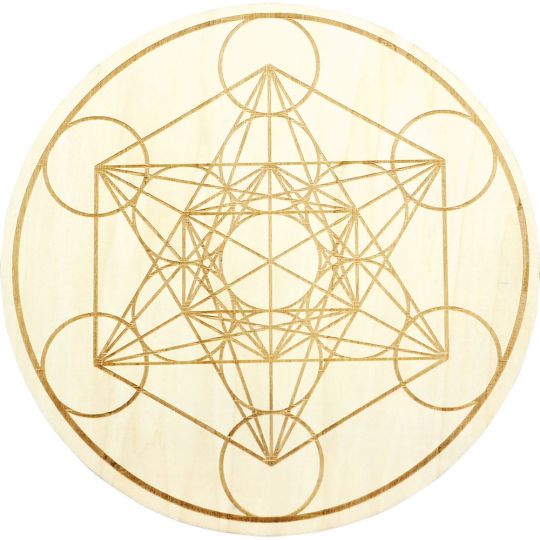 Wood Crystal Grid - Metatron (Each)