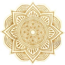 Wood Crystal Grid - Flower Mandala (Each)