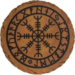Polyresin Stepping Stone w/ Stand - Helm of Awe w/ Runes (Each)