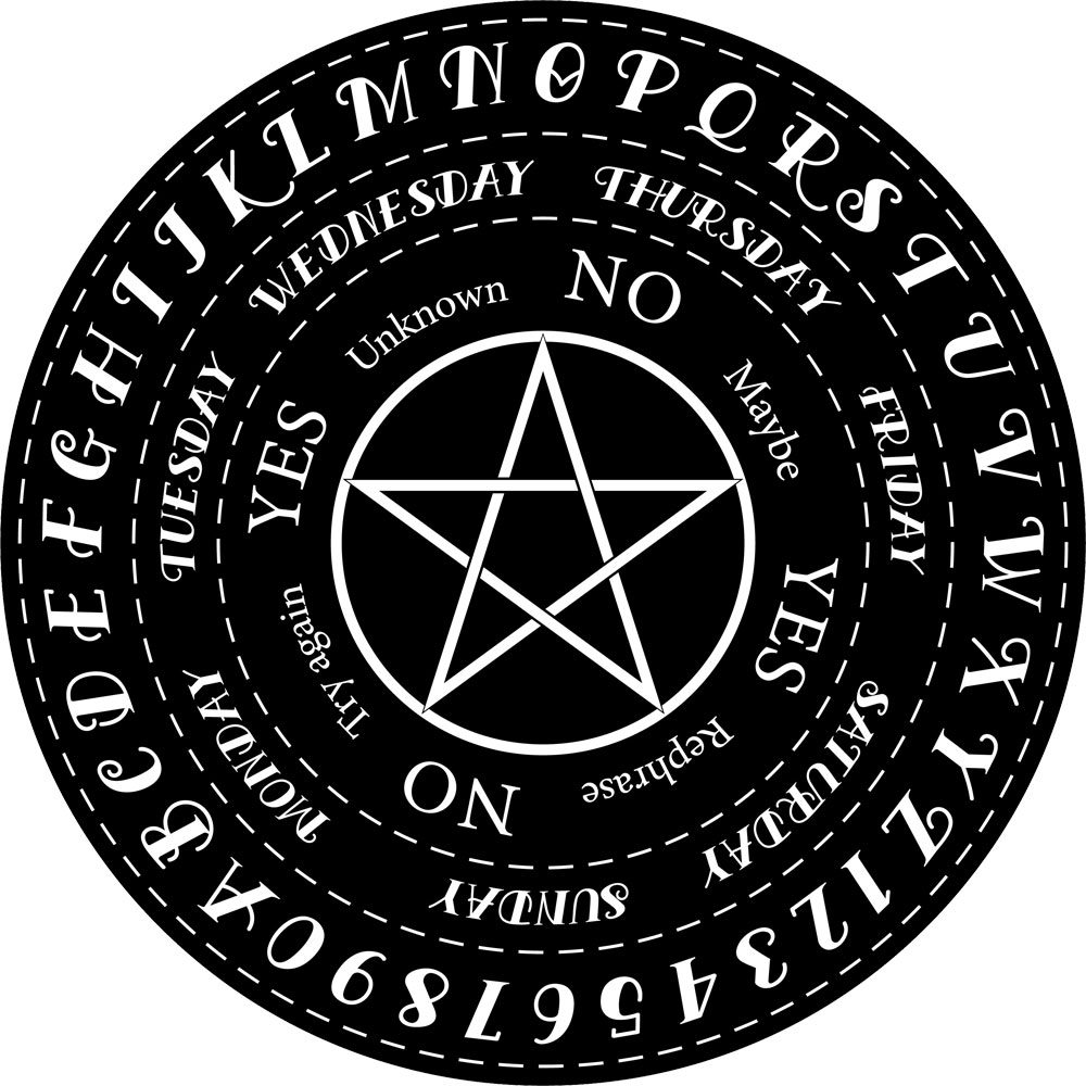 Wooden Pendulum Board - Pentacle - BLACK (Each)