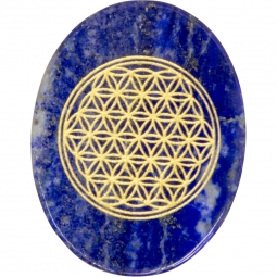 Flower of Life Pocket Stone - Lapis Lazuli (Each)