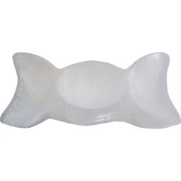 Selenite Offering Bowl - Triple Moon (Each)