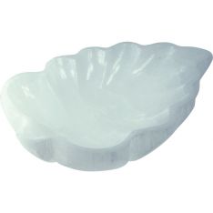 Selenite Offering Bowl - Leaf (Each)