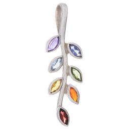 Leaves Chakra Pendant w/ Semi-Precious Stones