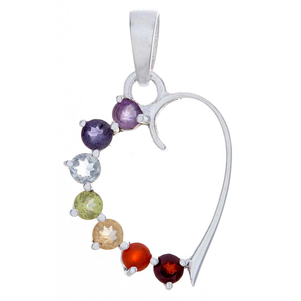 Heart Chakra PENDANT w/ Semi-Precious Stones