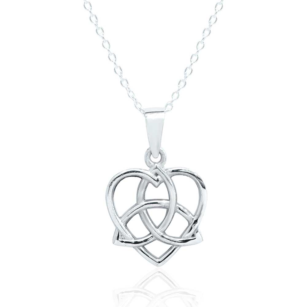 Celtic Night - PENDANT Triquetra Heart w/Silver Chain