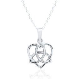 Celtic Night - Pendant Triquetra Heart w/Silver Chain