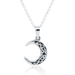 Celtic Night - Pendant Moon w/Silver Chain