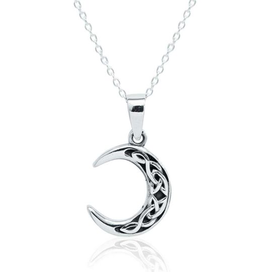 Celtic Night - Pendant Moon w/Silver Chain