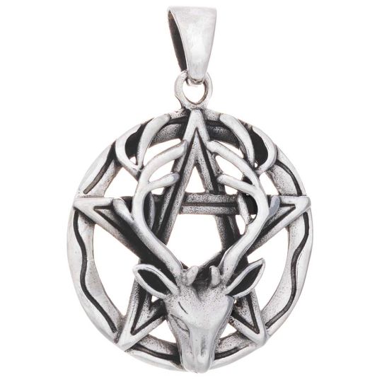 Stag Pendant w/ Pentagram