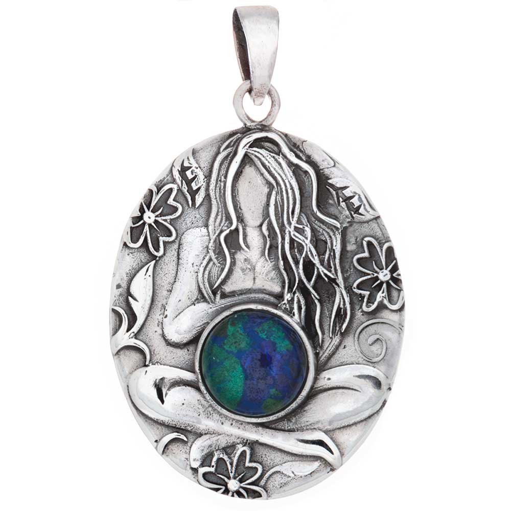 Earth Love Gaia PENDANT w/ Azurite Malachite