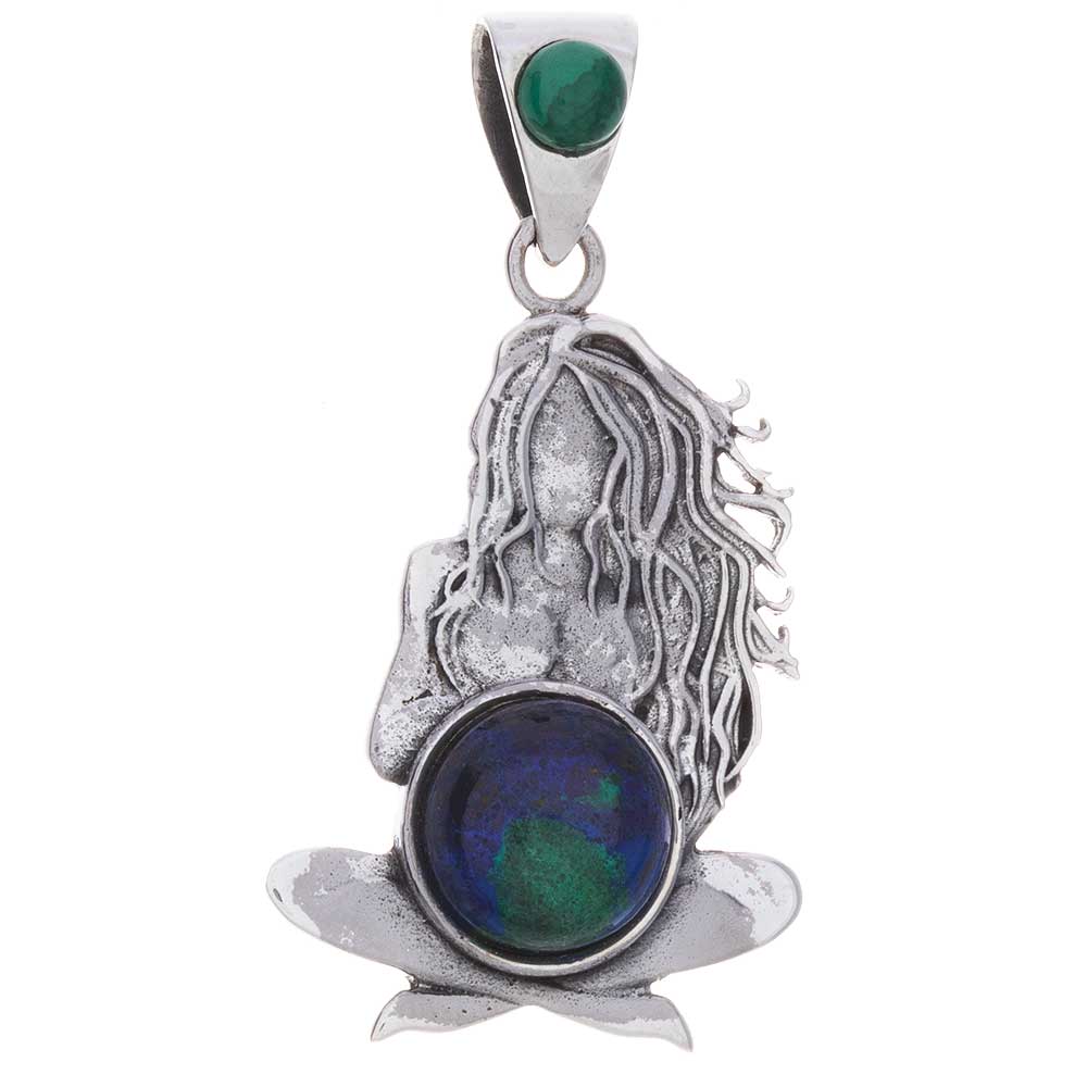 Protection Gaia PENDANT w/ Azurite Malachite