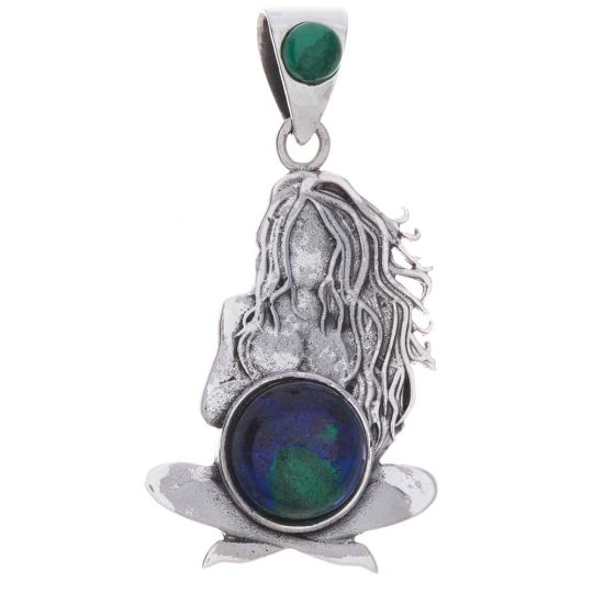 Protection Gaia Pendant w/ Azurite Malachite