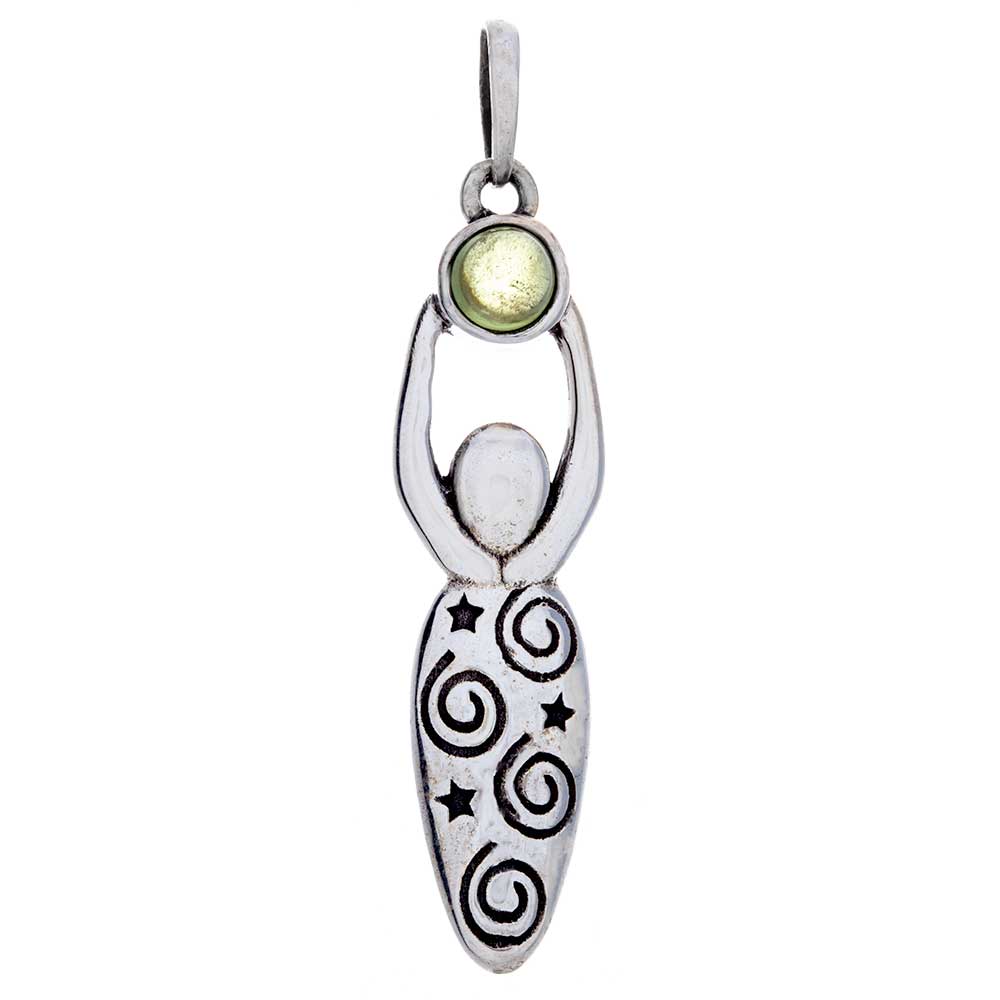 Spiral Goddess PENDANT w/ Asst'd Stone
