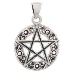 Knot Ring 5 Stones Pentacle Pendant w/ Asst'd Stone