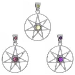 Fairy Star Pendant w/ Asst'd Stone-2 Stones