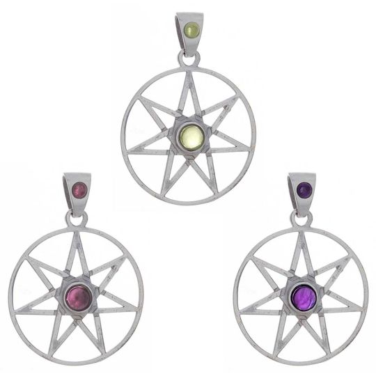 Fairy Star Pendant w/ Asst'd Stone-2 Stones