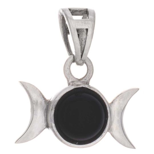Triple Moon Pendant w/ Black Onyx