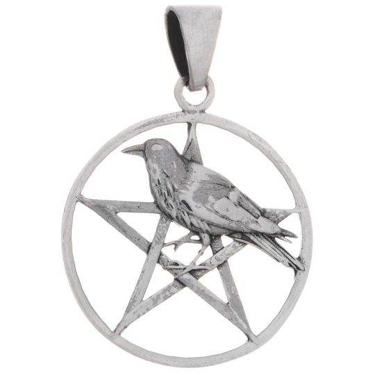 Round Raven Pendant