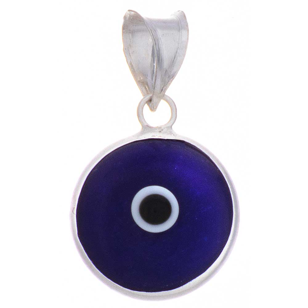 Small Evil Eye Pendant w/ GLASS BEAD