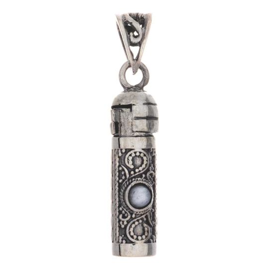 Keepsake Box Pendant 2 Stones-Rainbow Moonstone