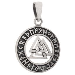 Valknut Rune Ring Viking Norse Pendant Medium
