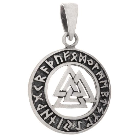 Valknut Rune Ring Viking Norse Pendant Medium