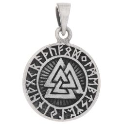 Valknut Runes Viking Norse Pendant Small