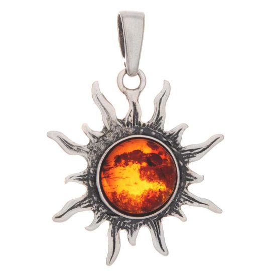 Sun Large Amber Pendant Asst'd Colors